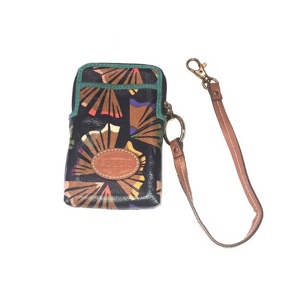 Fossil PVC Canvas Pencil Shaving Wallet Wristlet - Picture 1 of 5